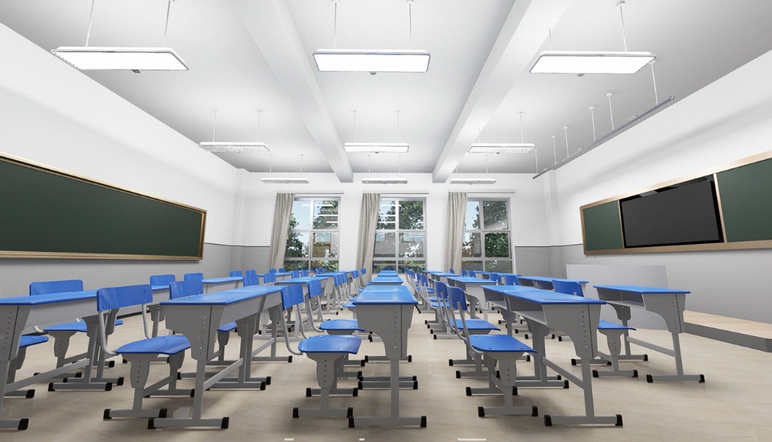 电明科技C5教室灯、B5黑板灯产品3D视频